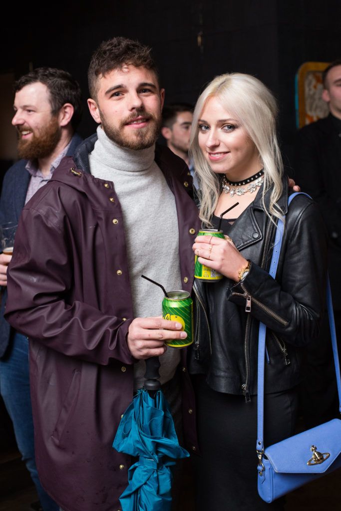 Conor O'Grady and Chloe Lamont enjoying Highline at Sophie's in The Dean, a New York Late Night Vibe in Dublin's only rooftop venue. Photo by Richie Stokes
