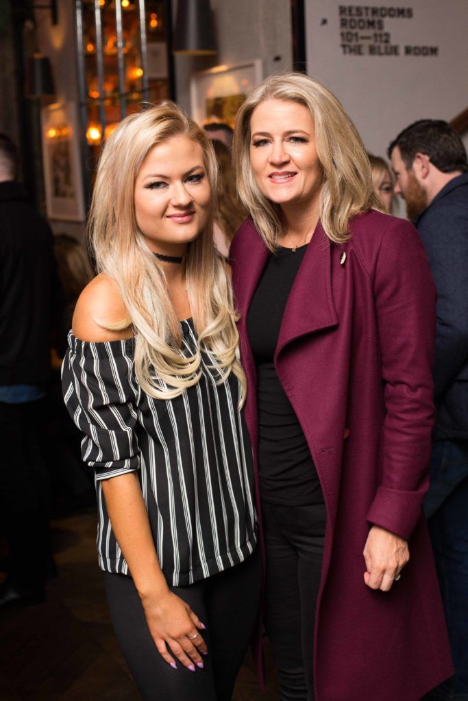 Kelly Doyle and Elaine O ' Reilly enjoying Highline at Sophie's in The Dean, a New York Late Night Vibe in Dublin's only rooftop venue. Photo by Richie Stokes