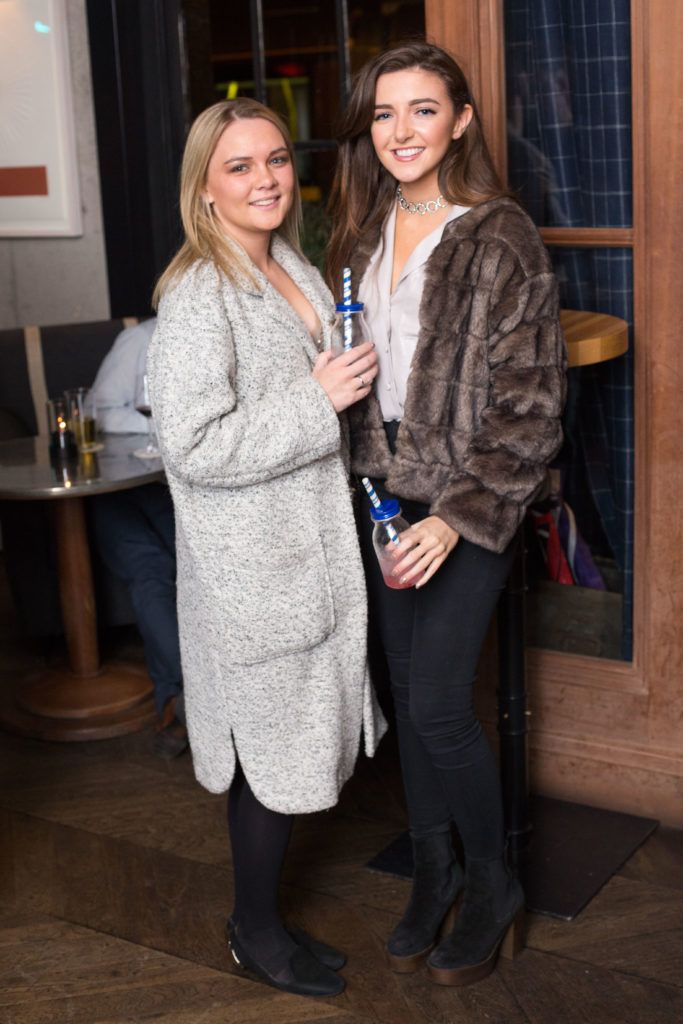 Nancy O ' Neill and Orlagh Fagan enjoying Highline at Sophie's in The Dean, a New York Late Night Vibe in Dublin's only rooftop venue. Photo by Richie Stokes