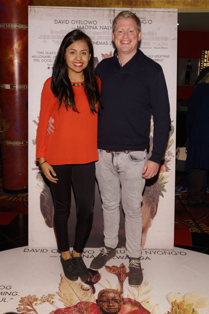 Ana Gamez and Greg Merrin pictured at a special preview screening of Disney's Queen of Katwe at Movies@Dundrum. Opens in Irish Cinemas on October 21st. Picture Andres Poveda