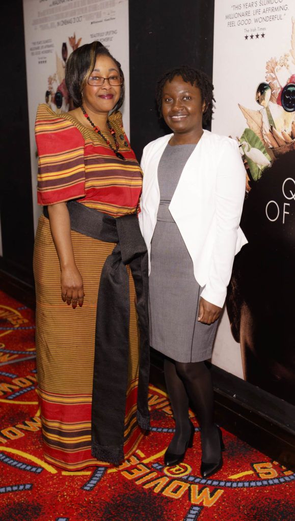 Sylvia Katete Gavigan (Honorary Consul of Uganda to Ireland) and Benta Maluki pictured at a special preview screening of Disney's Queen of Katwe at Movies@Dundrum. Opens in Irish Cinemas on October 21st. Picture Andres Poveda