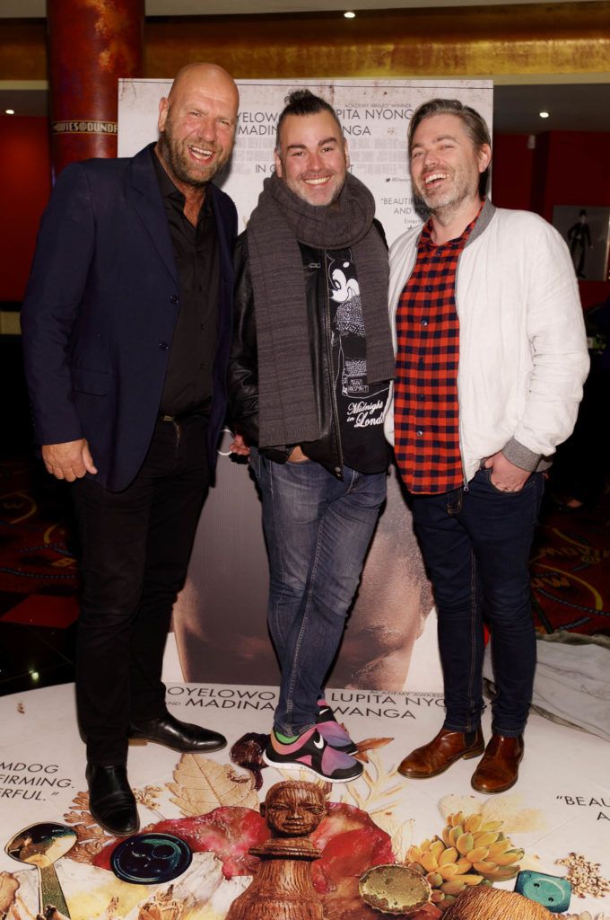 Chris Feltham, Leonard Daly and Glen Montgomery pictured at a special preview screening of Disney's Queen of Katwe at Movies@Dundrum. Opens in Irish Cinemas on October 21st. Picture Andres Poveda