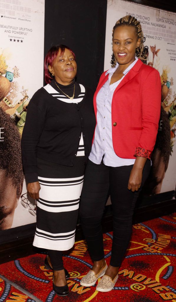 Miriam Omoro and Sarah Kyomugisha pictured at a special preview screening of Disney's Queen of Katwe at Movies@Dundrum. Opens in Irish Cinemas on October 21st. Picture Andres Poveda