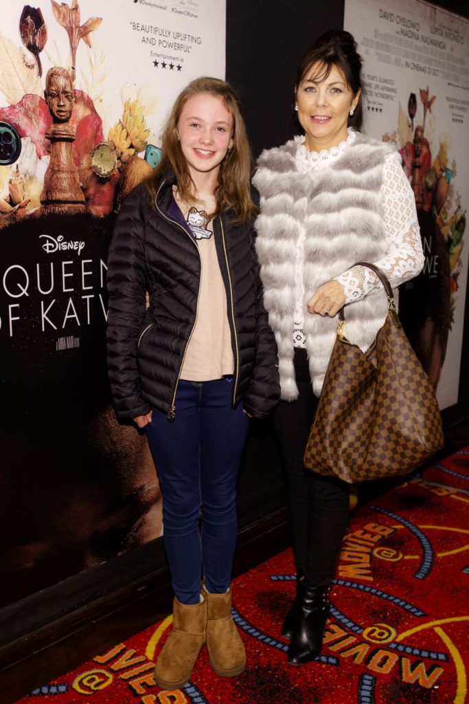 Kate Jones and Paulina Hanrahan pictured at a special preview screening of Disney's Queen of Katwe at Movies@Dundrum. Opens in Irish Cinemas on October 21st. Picture Andres Poveda