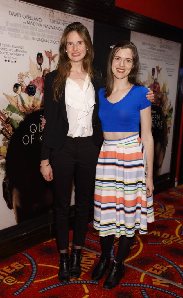 Hannah Lowry-O'Reilly and Deirdre Molumby pictured at a special preview screening of Disney's Queen of Katwe at Movies@Dundrum. Opens in Irish Cinemas on October 21st. Picture Andres Poveda