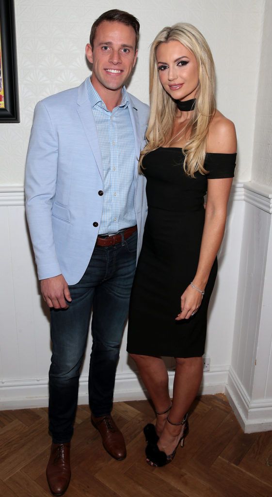Wesley Quirke and Rosana Davison pictured at the 'Taste of Emirates' evening inspired by Emirates food and wine at Avenue by Nick Munier, Dublin. (Picture:Brian McEvoy)