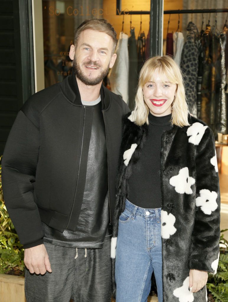 Mark Quinn and Sarah O'Hanlon at the exclusive industry event at Kildare Village, which welcomed Zowie Broach, Head of Fashion at the RCA, to speak to a group of young Irish design students (Photo by Kieran Harnett)