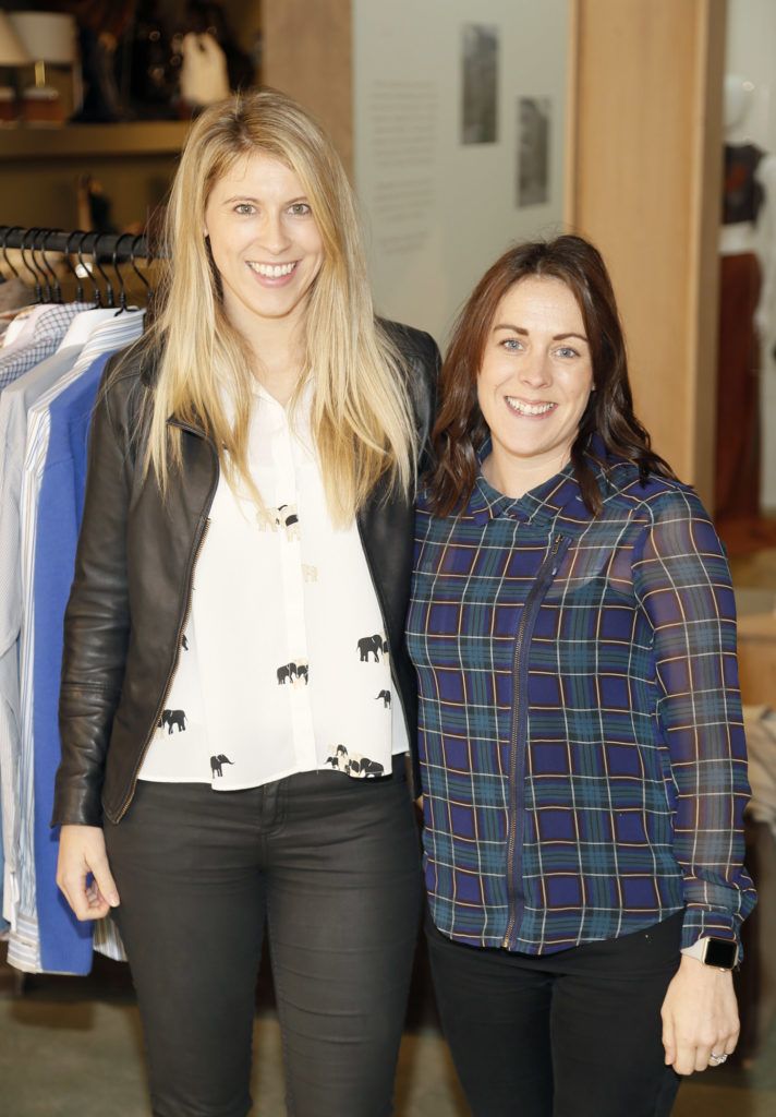 Michelle Murphy and Caoimhe Bridgman at the exclusive industry event at Kildare Village, which welcomed Zowie Broach, Head of Fashion at the RCA, to speak to a group of young Irish design students (Photo by Kieran Harnett)