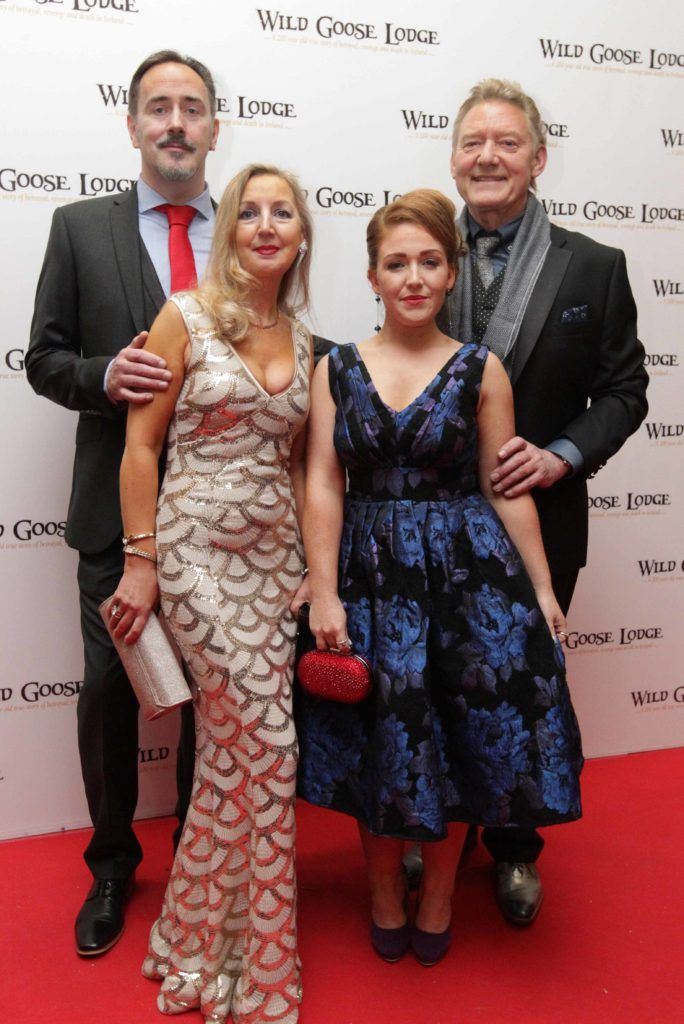 Pictured are actors, from left, Tom Muckian, Deirdre Rice, Naseen Morgan and Dave Duffy at the opening night of the Wild Goose Lodge movie at the Savoy Cinema. Photo: Mark Stedman