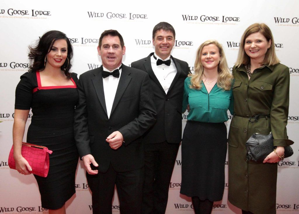 Pictured is director William Martin (2nd from left) with (from left) Met Eireann’s Audrey Mcgrath, Gerry Murphy, Nuala Carey and Michelle Dylan at the opening night of the Wild Goose Lodge movie at the Savoy Cinema. Photo: Mark Stedman