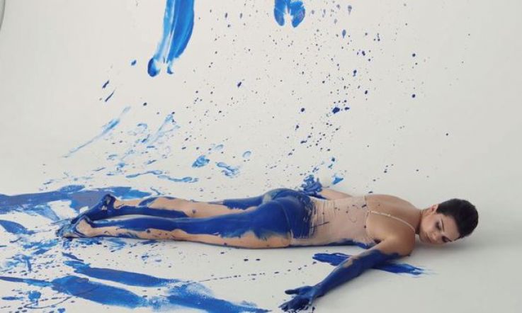 Kendall Jenner gets arty, rolls around around in some paint for the craic/performance arts