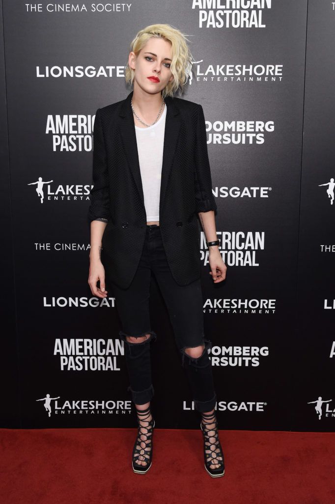 Kristen Stewart attends a screening of "American Pastoral" hosted by Lionsgate, Lakeshore Entertainment and Bloomberg Pursuits at Museum of Modern Art on October 19, 2016 in New York City.  (Photo by Jamie McCarthy/Getty Images)