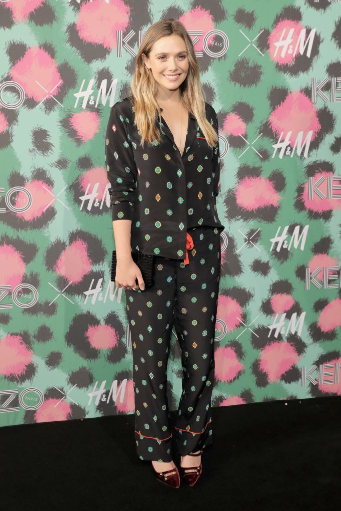 Elizabeth Olsen attends KENZO x H&M Launch Event Directed By Jean-Paul Goude'  at Pier 36 on October 19, 2016 in New York City.  (Photo by Neilson Barnard/Getty Images for H&M)