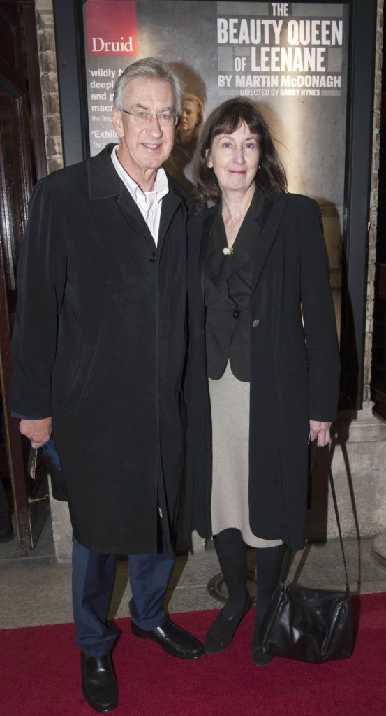 Barry McGovern and Ingrid Craigie at the opening night of Druid's production of The Beauty Queen of Leenane by Martin McDonagh at The Gaiety Theatre, Dublin which runs until 29th October (Picture:Brian McEvoy).