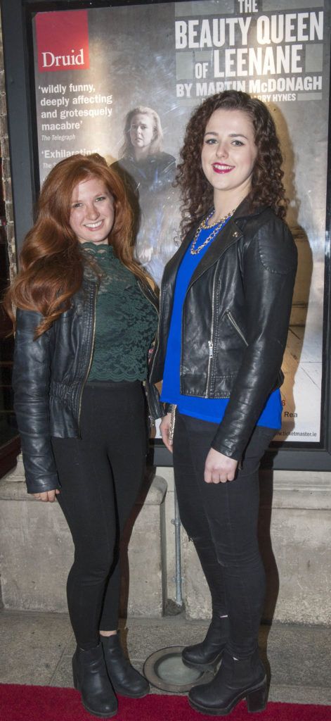 Meaghan Lagrandeur and Laura Callaghan at the opening night of Druid's production of The Beauty Queen of Leenane by Martin McDonagh at The Gaiety Theatre, Dublin which runs until 29th October (Picture:Brian McEvoy).