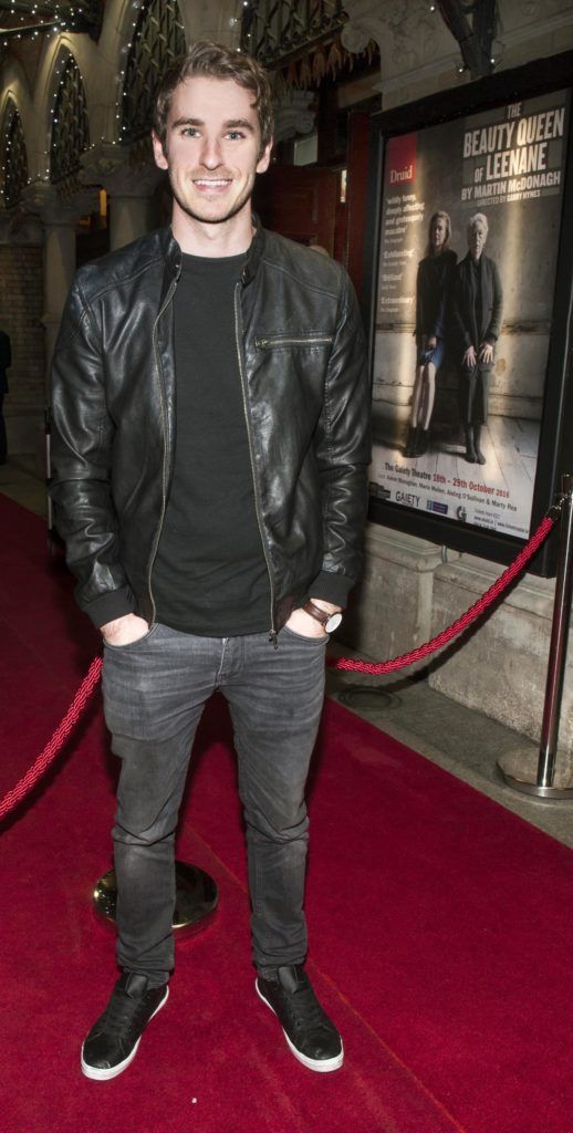Chris Newman at the opening night of Druid's production of The Beauty Queen of Leenane by Martin McDonagh at The Gaiety Theatre, Dublin which runs until 29th October (Picture:Brian McEvoy).