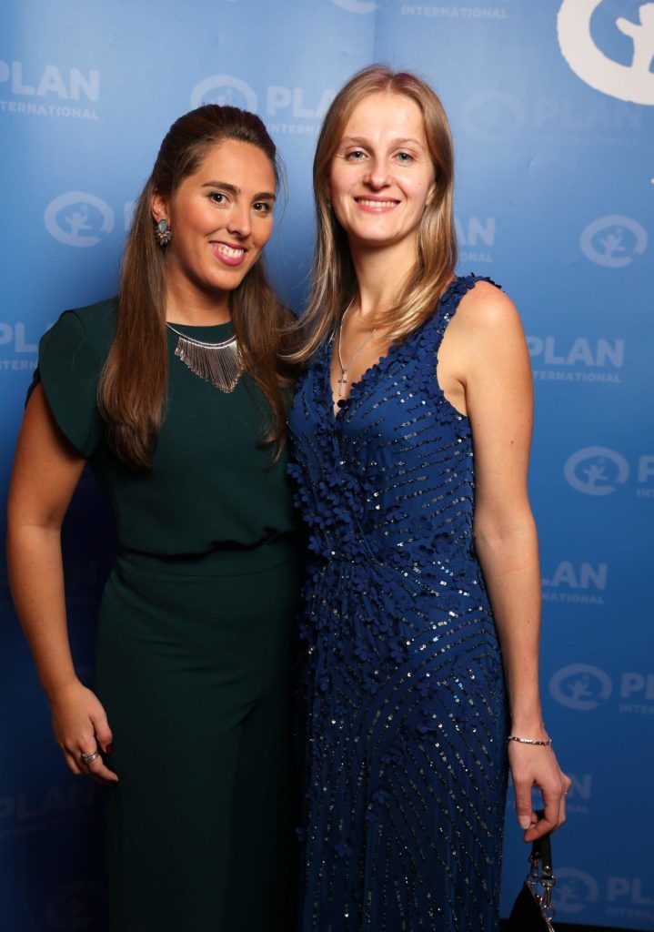 Pictured are Alislia Lopez and Valencima Skachkova at the Plan International Ireland annual Because I am a Girl Ball (BIAAG) in the Shelbourne Hotel, 22/10/16. Picture Jason Clarke