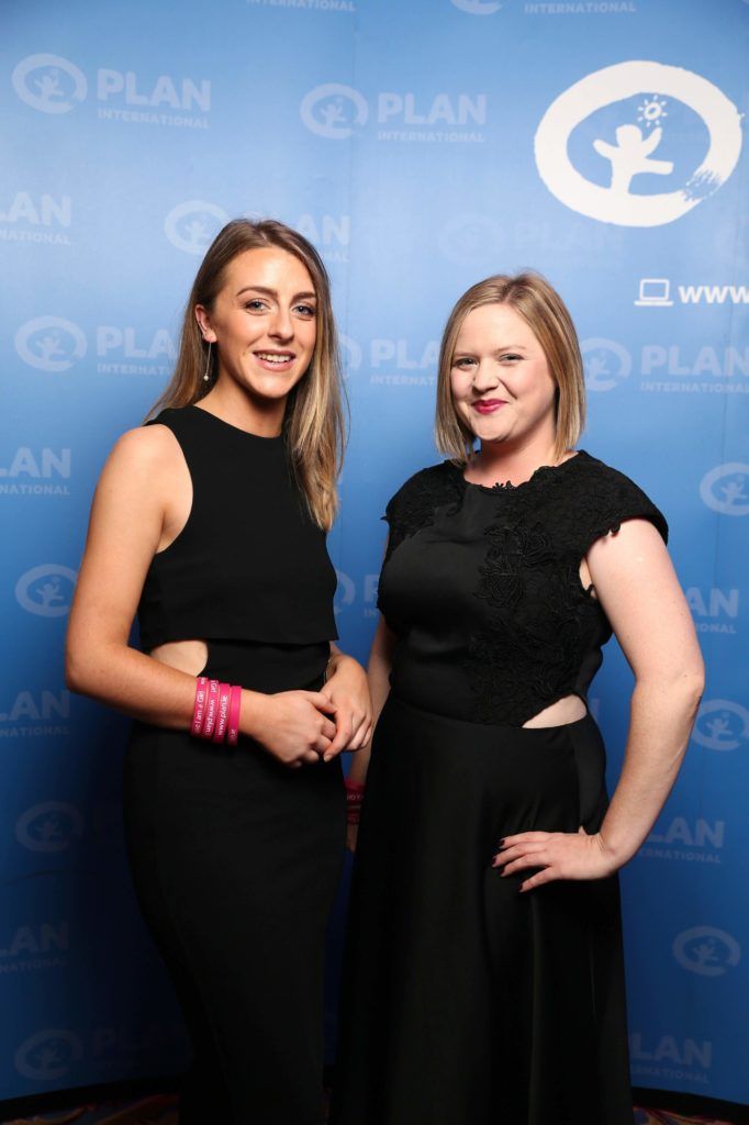 Pictured are Molly Lambert and Aoife McNamara at the Plan International Ireland annual Because I am a Girl Ball (BIAAG) in the Shelbourne Hotel, 22/10/16. Picture Jason Clarke