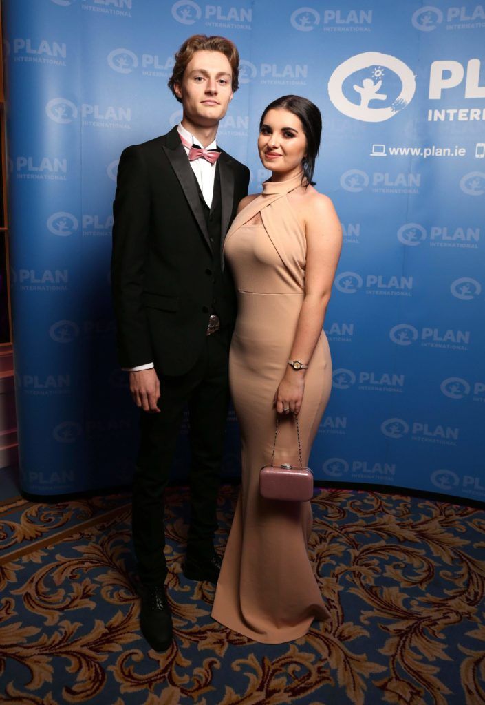 Pictured are Josh Morgan and Niamh Thompson at the Plan International Ireland annual Because I am a Girl Ball (BIAAG) in the Shelbourne Hotel, 22/10/16. Picture Jason Clarke