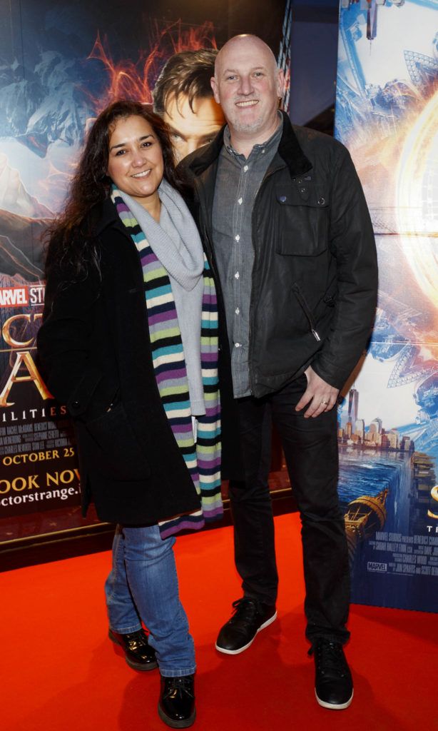 Nancy Parnis and Kevin Condron pictured at the special preview screening of Marvel Studios' Doctor Strange in Cineworld Dublin. Picture Andres Poveda