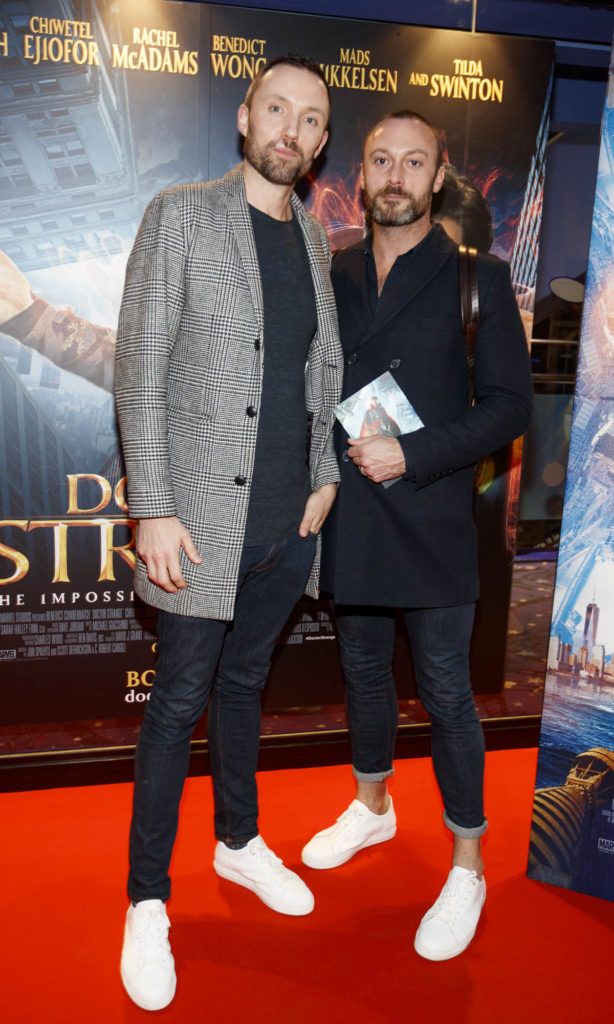 Robert Doyle and Damien Byrne pictured at the special preview screening of Marvel Studios' Doctor Strange in Cineworld Dublin. Picture Andres Poveda