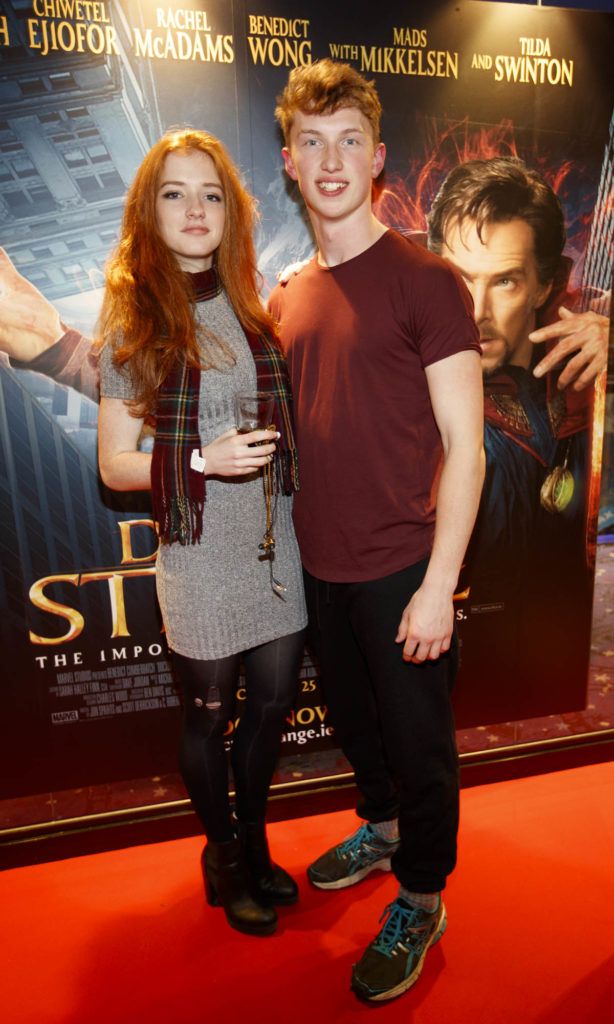 Celia Reynolds and Sean McMahan pictured at the special preview screening of Marvel Studios' Doctor Strange in Cineworld Dublin. Picture Andres Poveda