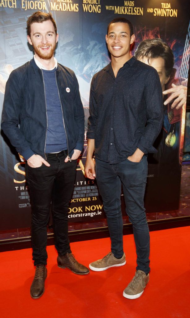 Michael David McKernan and Datyl McCormack pictured at the special preview screening of Marvel Studios' Doctor Strange in Cineworld Dublin. Picture Andres Poveda