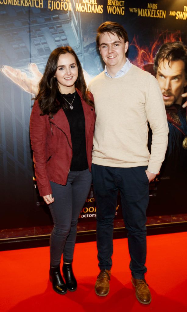 Marie Powel and Simon Costello pictured at the special preview screening of Marvel Studios' Doctor Strange in Cineworld Dublin. Picture Andres Poveda