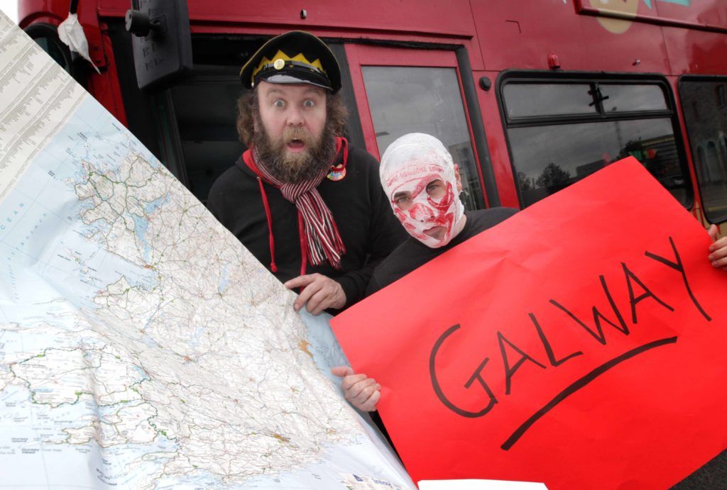 Blind Boy of the Rubberbandits  is pictured at Bobs Blunder Bus ahead of its trip west to Galway for the Vodafone Comedy Carnival. Photo: Mark Stedman