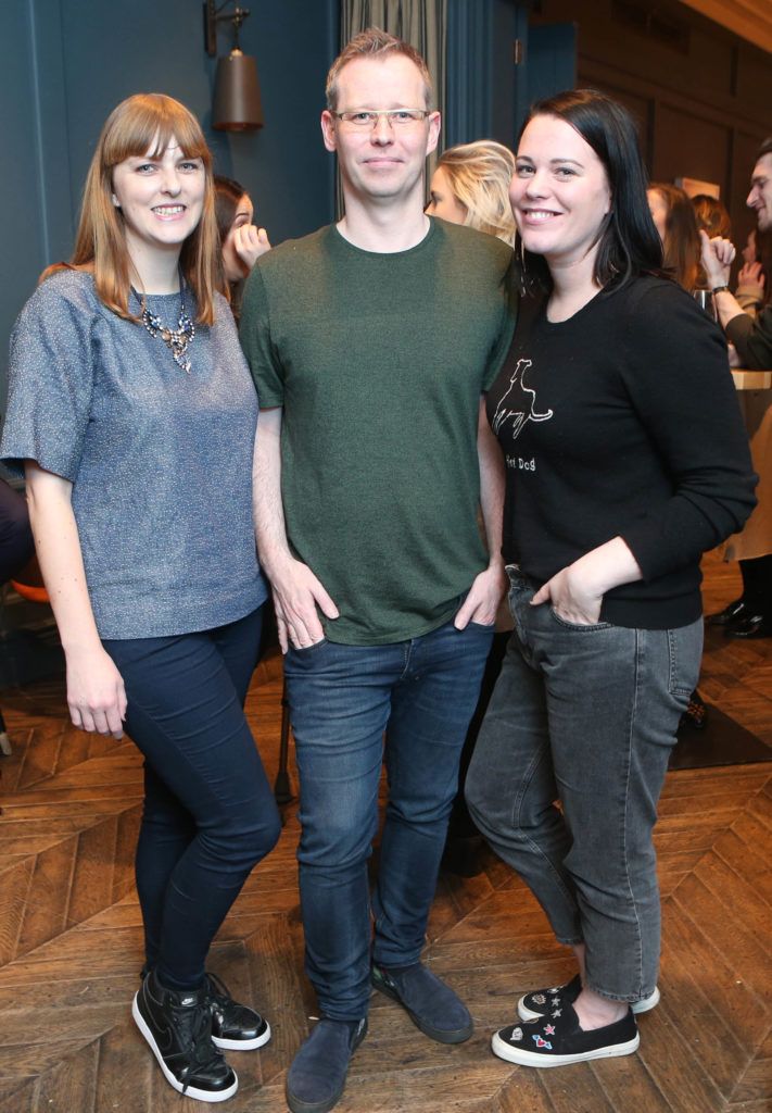 Lesley Anne Horan, Jeoff McGrath  and Corina Gaffy pictured at the OpenTable launch event at the Dean Hotel. Photo: Leon Farrell/Photocall Ireland.