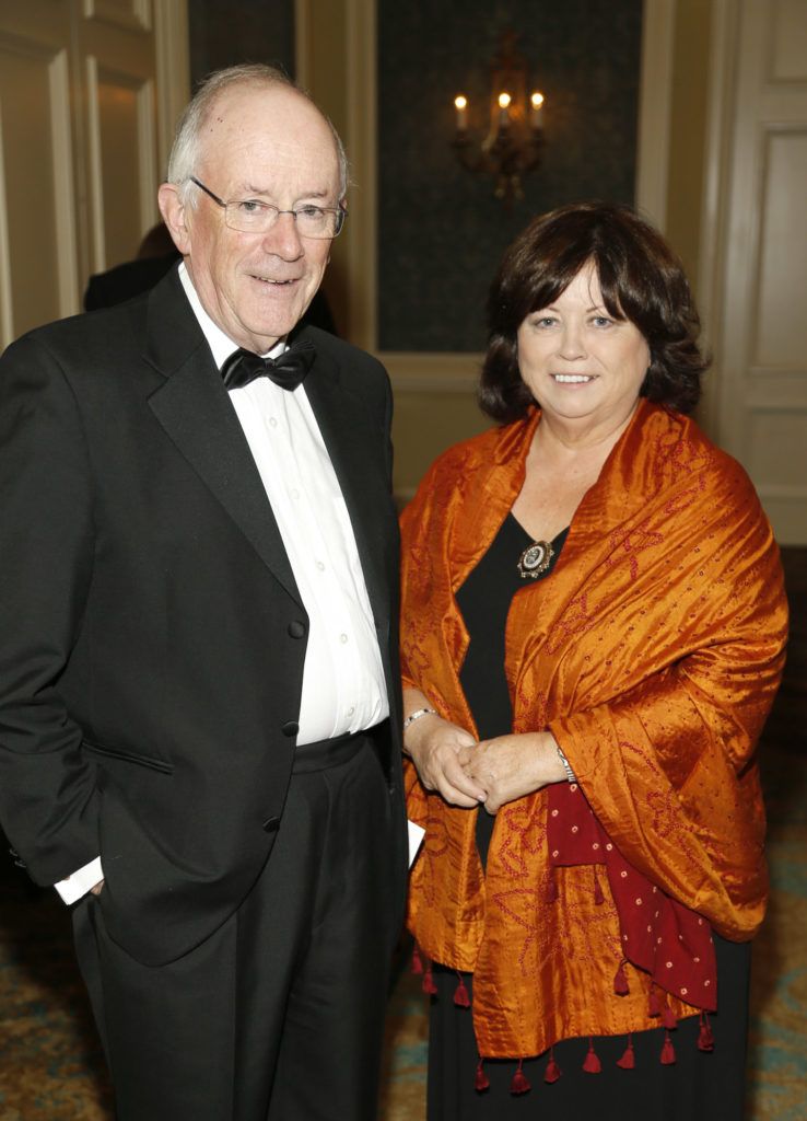 John Dardis and Mary Harney at The Irish Hospice Foundation Dr Mary Redmond gala dinner held at the InterContinental Hotel Ballsbridge (Photo Kieran Harnett)