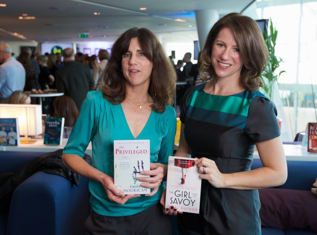 Pictured at the Bord Gais Energy Irish Book Awards Shortlist Announcement 2016 are nominated authors Emily Hourican and Hazel Gaynor, 25/10/2016. Photo by Patrick Bolger