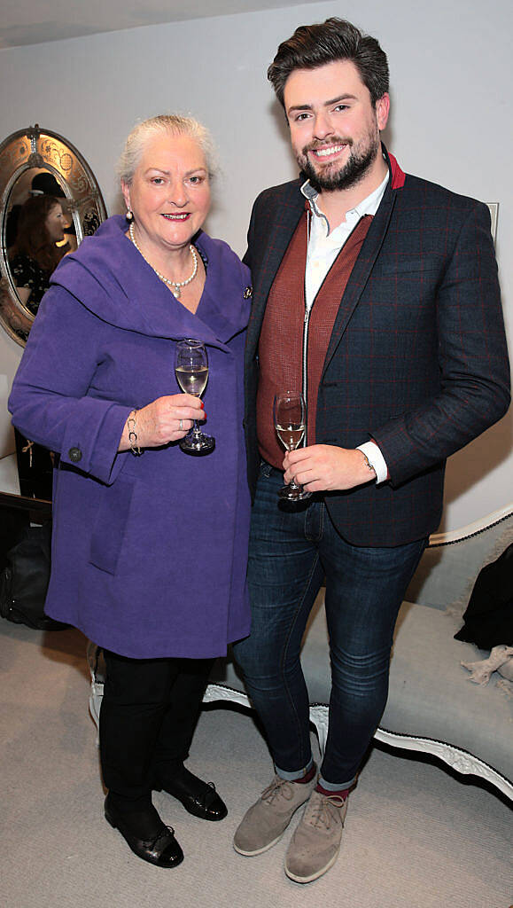 Veronica Butler and James Butler pictured at the unveil of The Anthony Peto Christmas Hat Collection in South Anne Street, Dublin (Picture: Brian McEvoy)