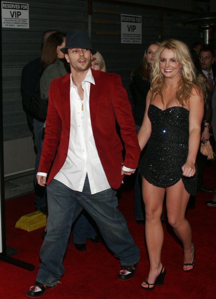 Britney Spears and Kevin Federline arrive at the 2006 Grammy Nominees party on February 6, 2005 in Hollywood, California. (Photo by Matthew Simmons/Getty Images for Rolling Stone)