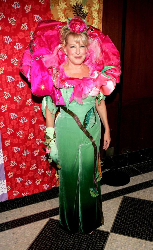 Bette Midler attends "Hulaween," a celebration of her 60th birthday and the 10th Anniversary of the New York Restoration Project, at the Waldorf Astoria October 31, 2005 in New York City.  (Photo by Paul Hawthorne/Getty Images)