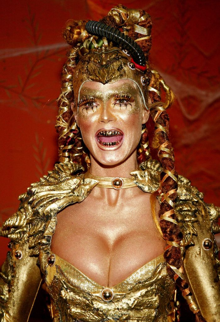 Model Heidi Klum attends Heidi Klum's Haunted Halloween Bash at LQ sponsored by CMA North America on October 31, 2003 in New York City. (Photo by Evan Agostini/Getty Images