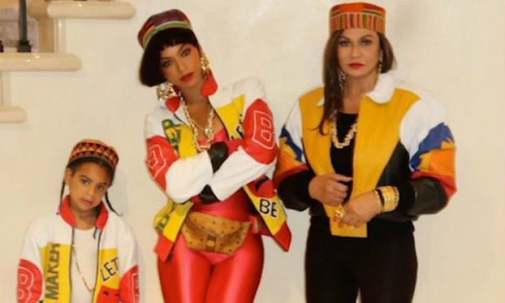 Beyoncé, her mama and Blue Ivy dressed as Salt-N-Pepa is just the cutest
