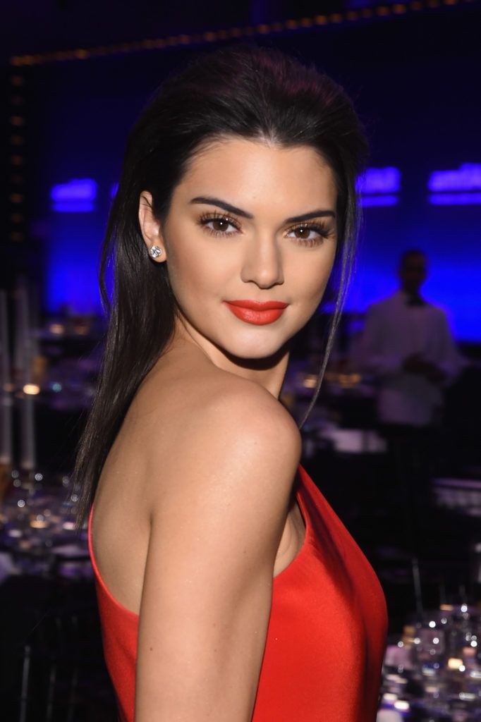 Kendall Jenner attends the 2015 amfAR New York Gala at Cipriani Wall Street on February 11, 2015 in New York City.  (Photo by Larry Busacca/Getty Images)