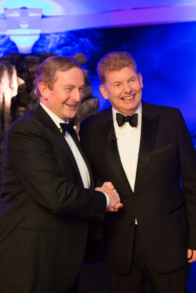 An Taoiseach Enda Kenny and Mike Mc Kerr at EY Entrepreneur of the Year Awards 2016 at the CityWest Hotel. Photo by Richie Stokes