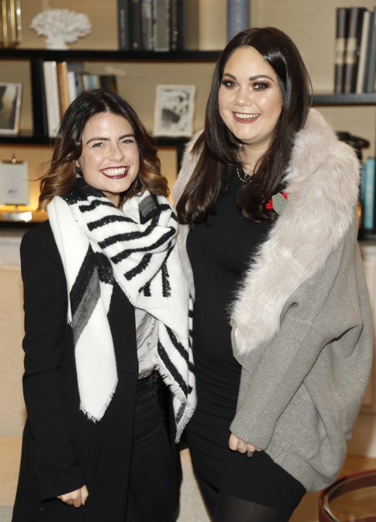 Lauren Arthurs and Grace Mongey at the official launch of Christmas at Kildare Village. Photo Kieran Harnett