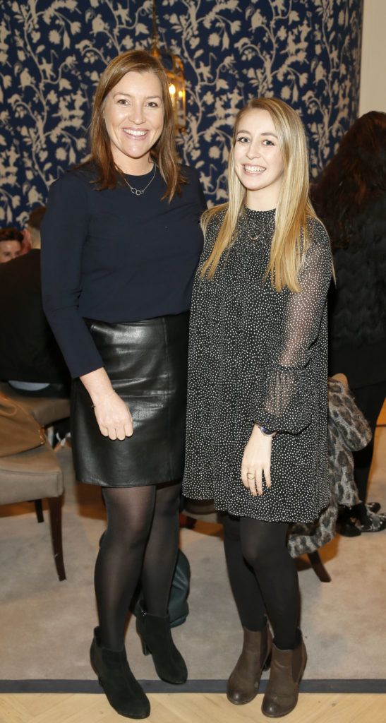 Marcella O'Shaughnessy and Klara Heron at the official launch of Christmas at Kildare Village. Photo Kieran Harnett