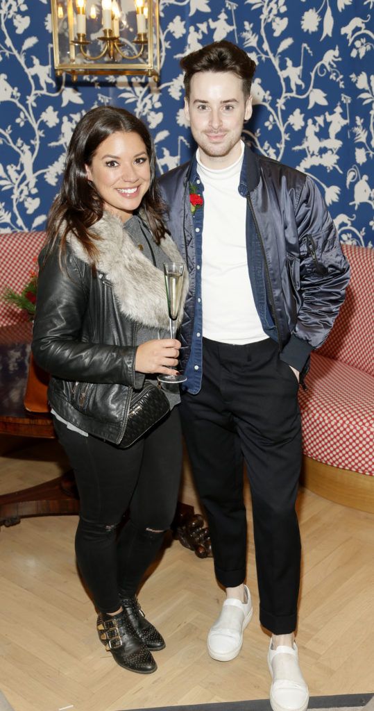 Nadia El Ferdaoussi and Brian Conway at the official launch of Christmas at Kildare Village. Photo Kieran Harnett