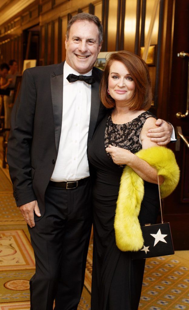 Chris Foxton and Catherine Whooley pictured at the Powerscourt Golf Club 20th Anniversary gala dinner in the Powerscourt Hotel in Enniskerry. Picture Andres Poveda