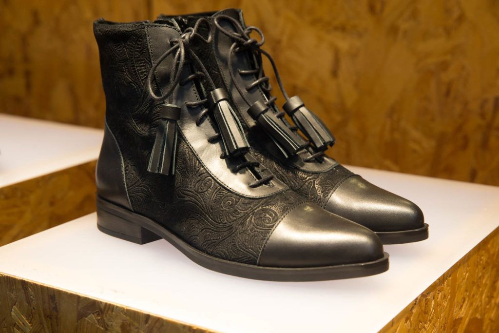 Stylist Courtney Smith and Buffalo Shoe Lab co-create new capsule collection of iconic boots. Store located on Exchequer Street.. Photo by Kenneth O' Halloran