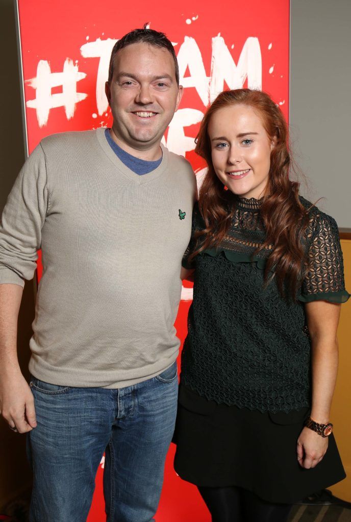 Jamie Whelan and Lauren Murphy, pictured at Vodafone's preview screening of 'Irish Rugby: What We Did Last Summer', a documentary chronicling Ireland's historic summer tour to South Africa, in the Odeon Point Village. Pic. Robbie Reynolds