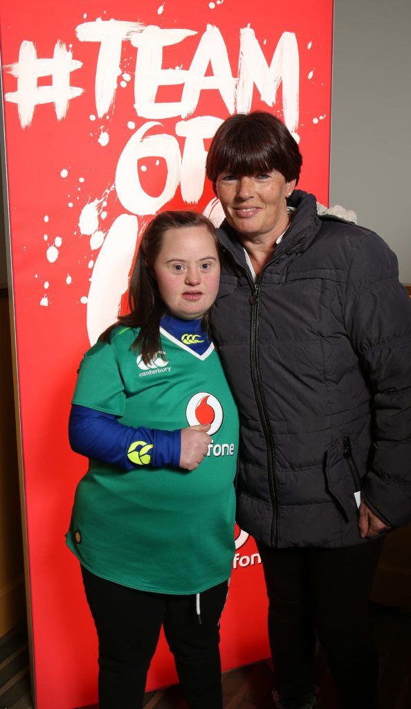 Jennifer and Donna Malone, pictured at Vodafone's preview screening of 'Irish Rugby: What We Did Last Summer', a documentary chronicling Ireland's historic summer tour to South Africa, in the Odeon Point Village. Pic. Robbie Reynolds