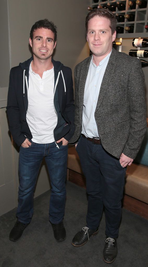 Stephen Mantel and Fiachra Doyle pictured at the launch of the terrace at Asador Restaurant on Haddington Road,Dublin (Picture:Brian McEvoy).