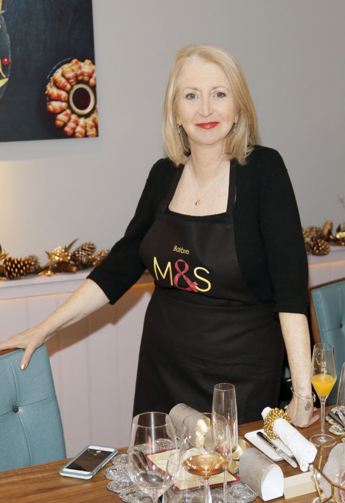 Bairbre Power at the Marks and Spencer Christmas Food Masterclass with Derry Clarke which celebrated the launch of their Christmas Food Collection on Wednesday, 9th November in the L'Ecrivain restaurant, Dublin 2. Photo Kieran Harnett