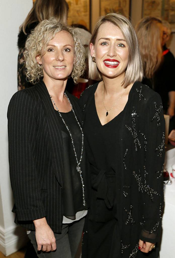 Hannah Whelan and Monika Czubak at the launch of Christmas at AVOCA in their iconic Suffolk Street store on Thursday 10 November 2016. Photo by Kieran Harnett