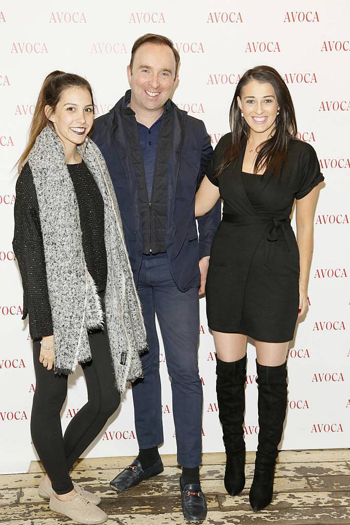 Ryen Densmore, Richard Kavanagh and Ali McKeever at the launch of Christmas at AVOCA in their iconic Suffolk Street store on Thursday 10 November 2016. Photo by Kieran Harnett